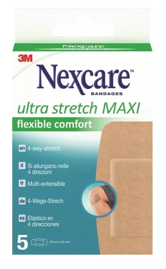 נקסקר פלסטרים גדולים אולטרה נמתחים 5 יחידות Nexcare
