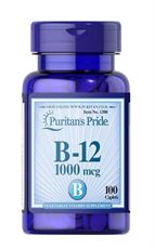 פיוריטן פרייד ויטמין b12, כדורי ויטמין בי 12 1000 מק"ג Puritan's Pride