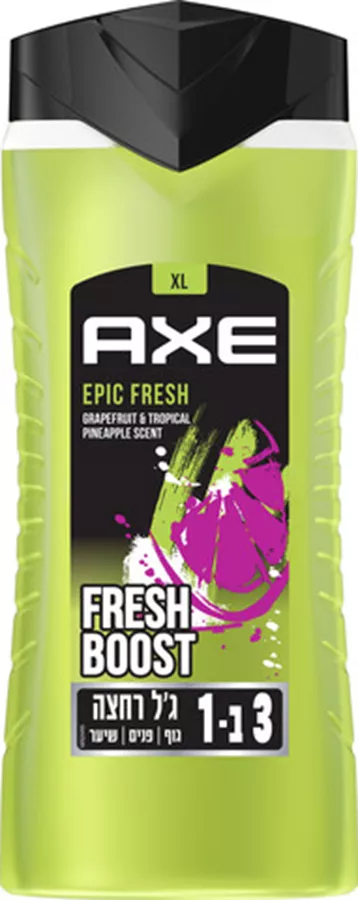 אקס ג'ל רחצה לגבר 3 ב-1 אפיק פרש AXE