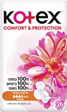קוטקס תחבושות עם כנפיים נורמל 16 יחידות Kotex
