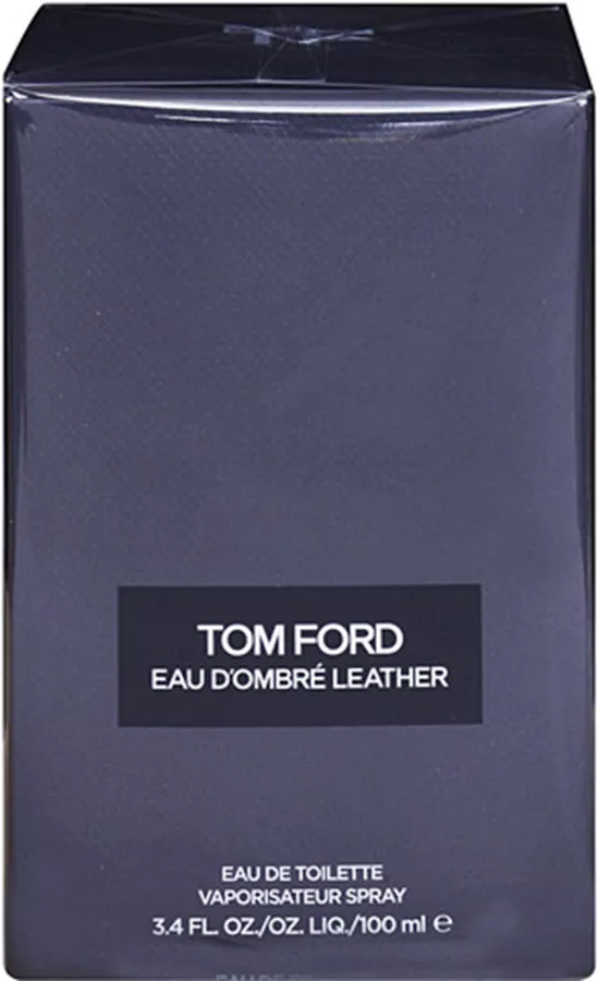 בושם Ombré Leather של טום פורד – ניחוח עור שחור, הל ויסמין בבקבוק שחור מט.