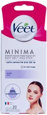 רצועות שעווה מוכנות לשימוש לפנים Veet Minima מארז 20 יחידות