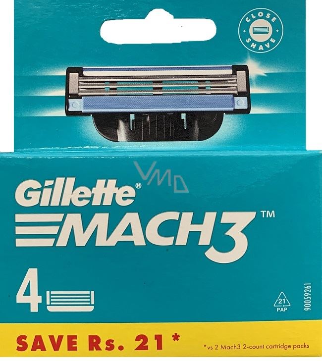 ג'ילט 4 סכיני גילוח רב פעמי מאך 3 Gillette
