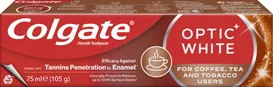 קולגייט משחת שיניים אופטיק וויט לאוהבי קפה, תה וטבק Colgate
