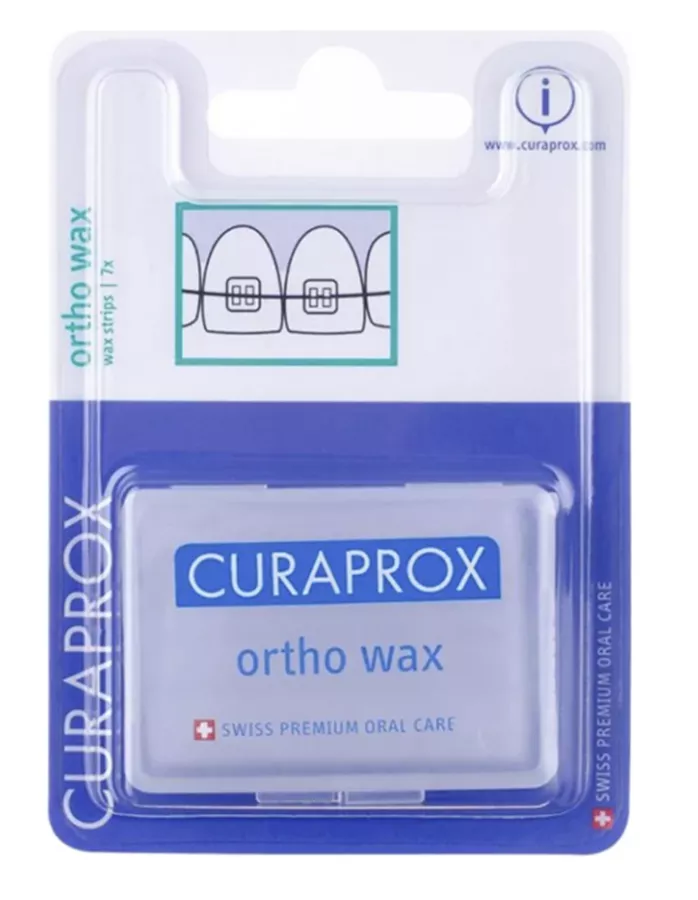 שעווה אורתודונטית קורפרוקס Curaprox Ortho Wax להגנה מפני פציעות מברקטים וגשר