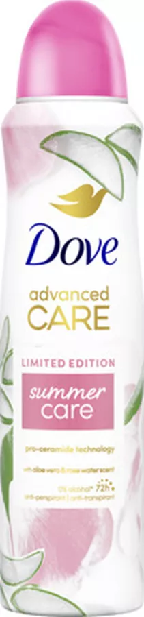 דאב דאודורנט ספריי בניחוח אלוורה ומי וורדים Dove