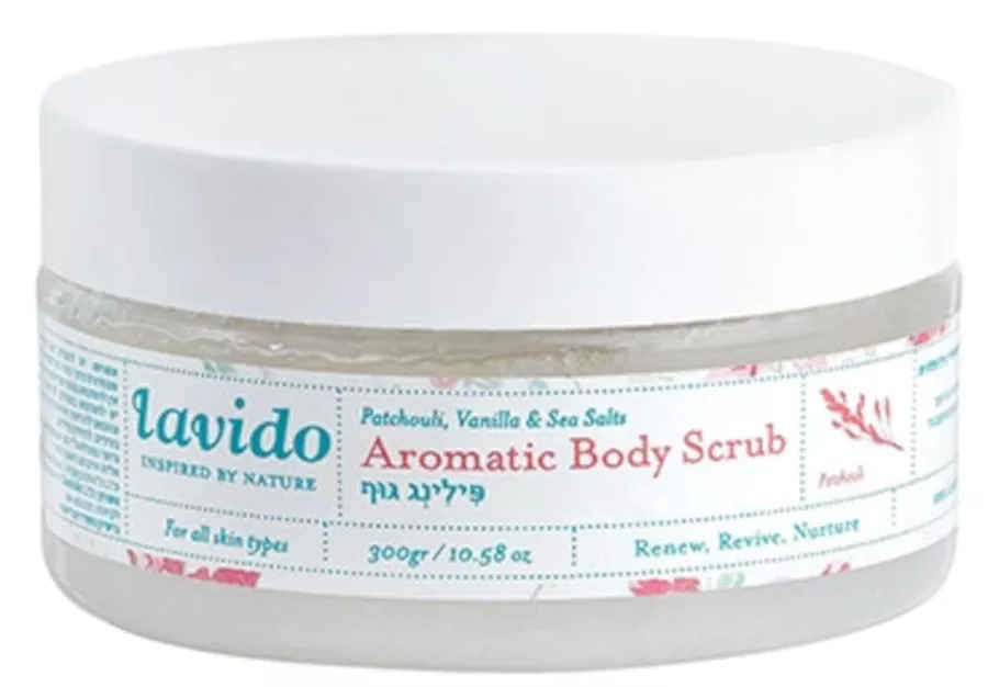 לבידו פילינג גוף ארומתרפי פטשולי וניל Lavido