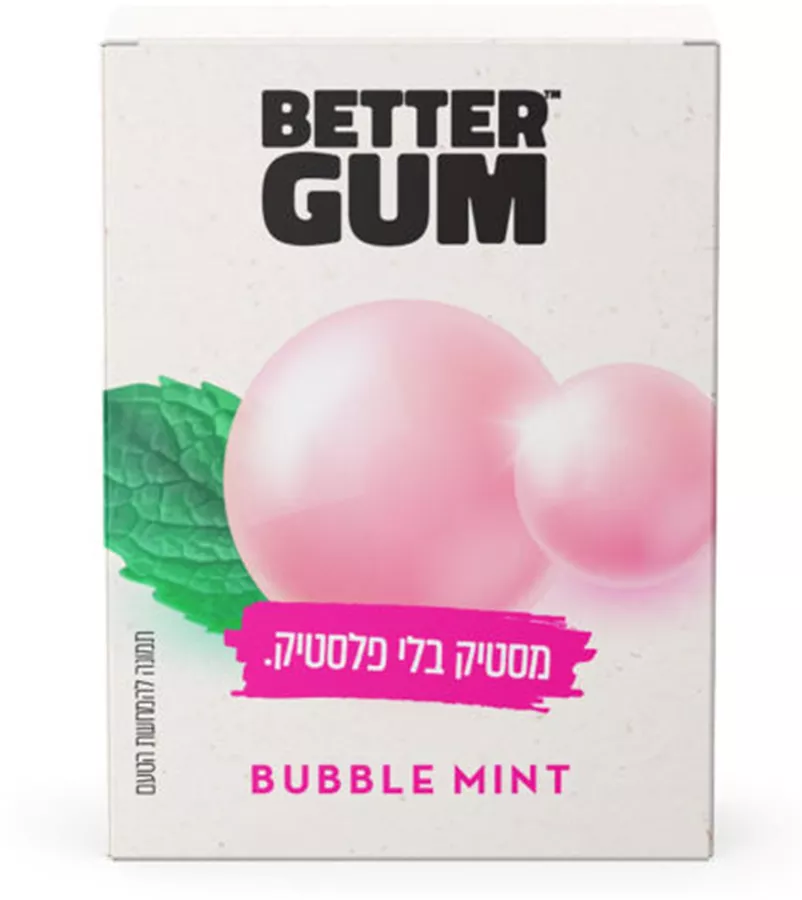מסטיק בלי פלסטיק בטעם פירות ומנטה BETTER GUM
