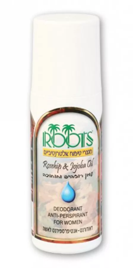 רוטס דאודורנט רול און לאישה עם שמן רוזהיפ וחוחובה 100 מ