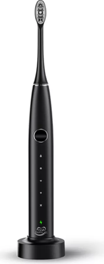 מברשת שיניים אולטרסונית חשמלית Fresh Gums S396 בצבע לבן/שחור - מבט מקרוב