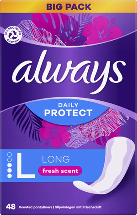 אולוויז מגן תחתון פרש לונג 48 יחידות Always