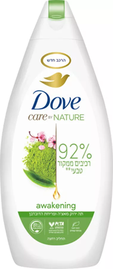 דאב תחליב רחצה תה ירוק מאצ'ה ופריחת הדובדבן 750 מ