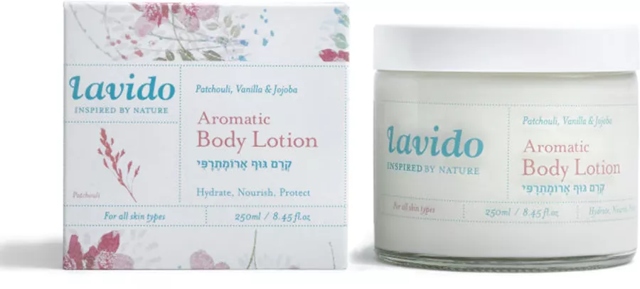 לבידו קרם גוף ארומתרפי פטשולי וניל 250 מ