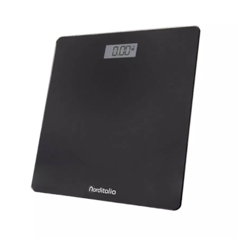 משקל אדם דיגיטלי Norditalia B 100 עם משטח זכוכית מחוסמת ומסך LCD