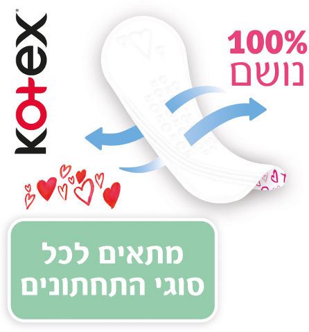 קוטקס יאנג מגיני תחתון 60 יחידות Kotex Young