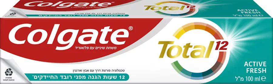 קולגייט משחת שיניים טוטאל הגנה פעילה מנטה מרעננת Colgate