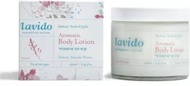 לבידו קרם גוף ארומתרפי פטשולי וניל 250 מ"ל Lavido