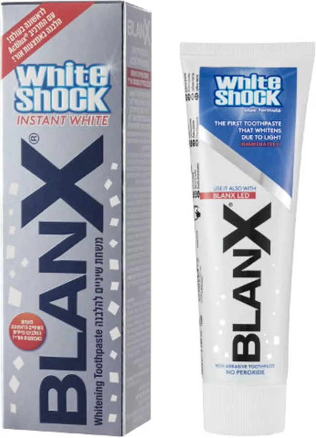 בלנקס משחת שיניים להלבנה Blanx White Shock Instant White 
