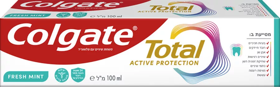 קולגייט משחת שיניים טוטאל הגנה פעילה מנטה מרעננת Colgate