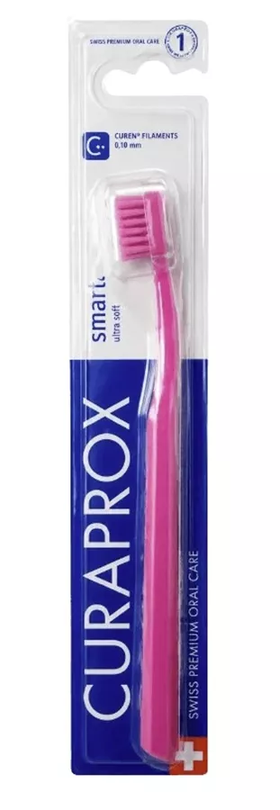 מברשת שיניים רכה במיוחד CURAPROX Smart Ultra Soft עם ראש קטן וסיבים צפופים