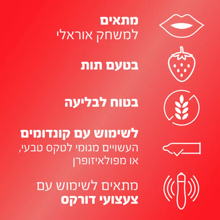 ג'ל סיכוך דורקס Durex Play בטעם וריח תות 100 מ