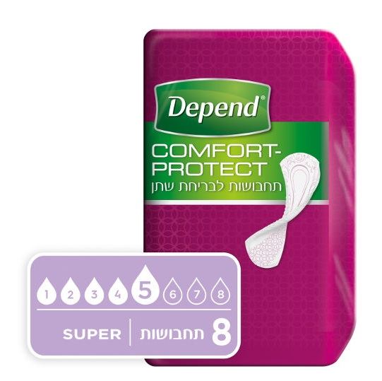 דיפנד תחבושות לבריחת שתן Depend Comfort Protect