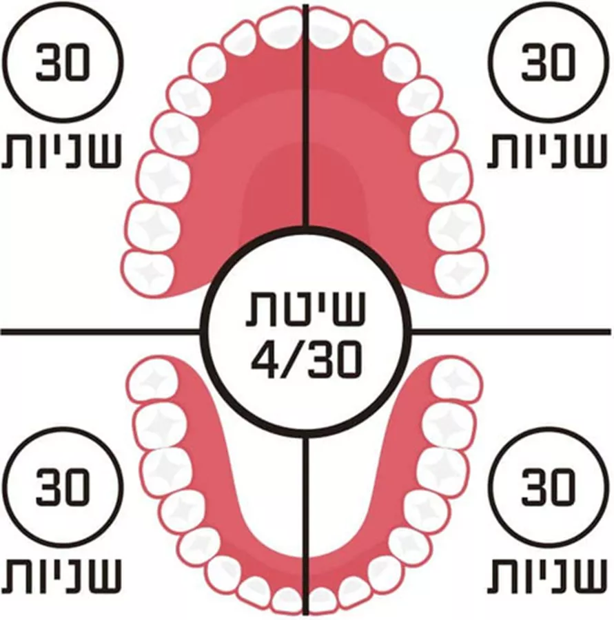 מברשת שיניים אולטרסונית חשמלית Fresh Gums S396 בצבע לבן/שחור - מבט מקרוב