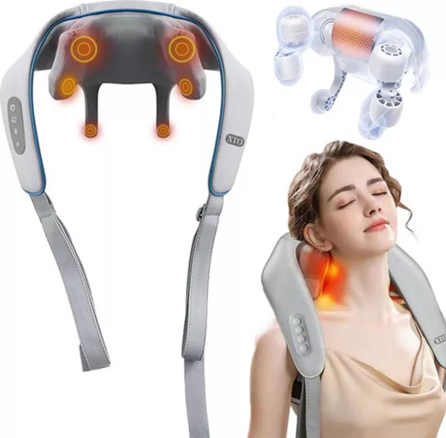 נאבי חגורת עיסוי שיאצו לצוואר ולגב עם חימום NAVI Shiatsu Massage Belt