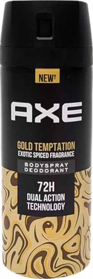 אקס דאודורנט בודי ספריי גולד טמפטיישן לגבר AXE 