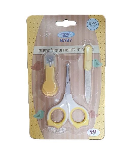 מדיק ספא סט מספריים, קוצץ ופצירה לתינוק Medic spa