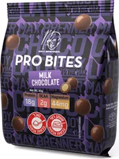 מקס ברנר PRO BITES כדורי סויה קראנצ'יים מצופים בשוקולד חלב 60 גרם Max Brenner PRO BITES 60g
