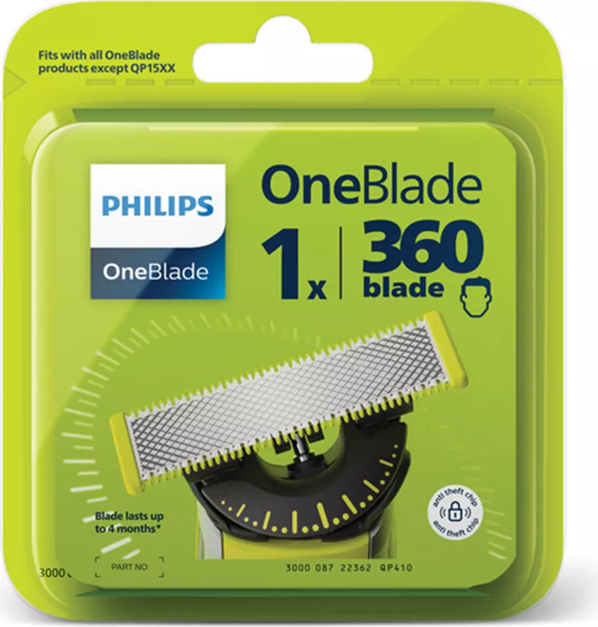 פיליפס ראש סכין גילוח 360 להחלפה עבור מכשיר Philips OneBlade