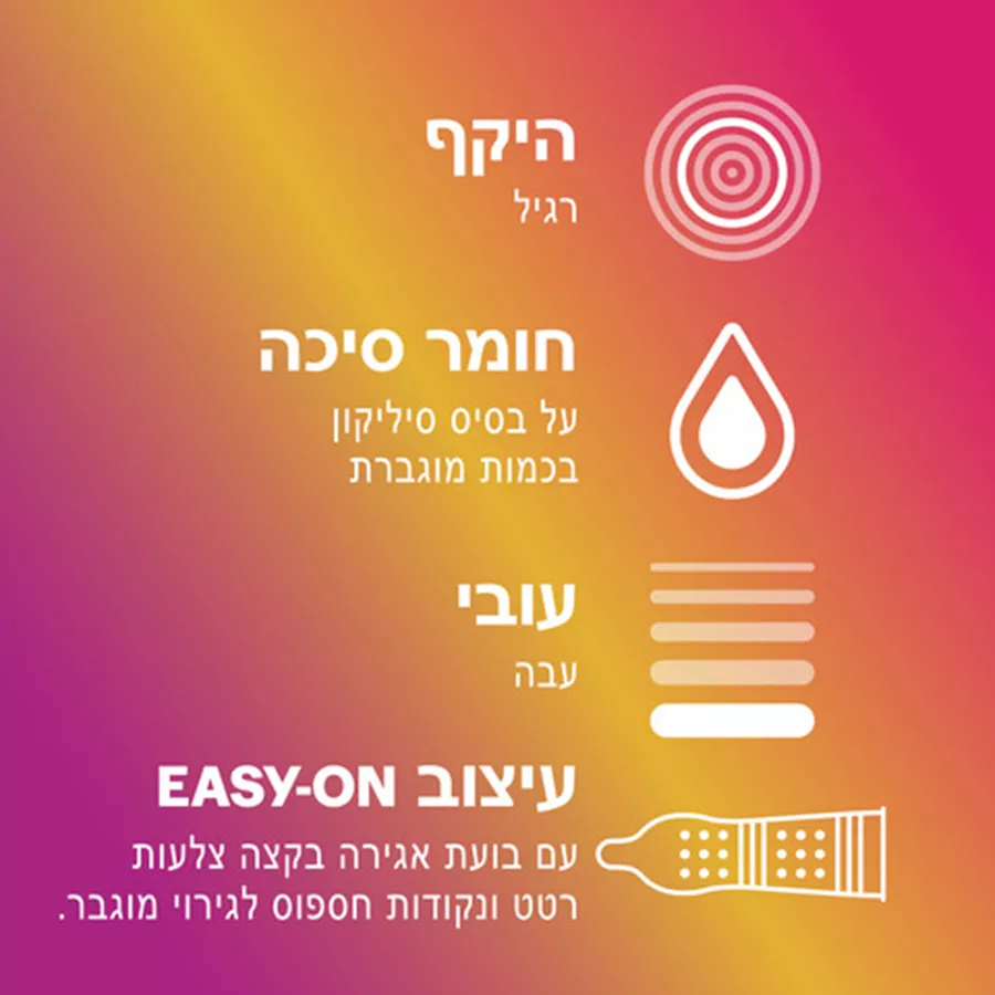 מארז 10 קונדומים דורקס פלז'ר מי Durex Pleasure Me עם צלעות ונקודות