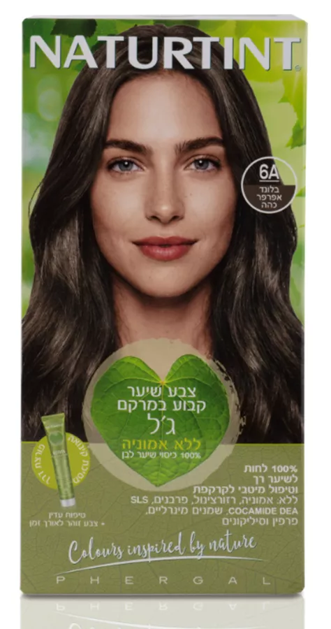 צבע שיער נטורטינט 6A בלונד אפרפר כהה Naturtint Dark Ash Blonde